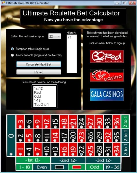logiciel calcul probabilité roulette|Ultimate Roulette Bet Calculator .